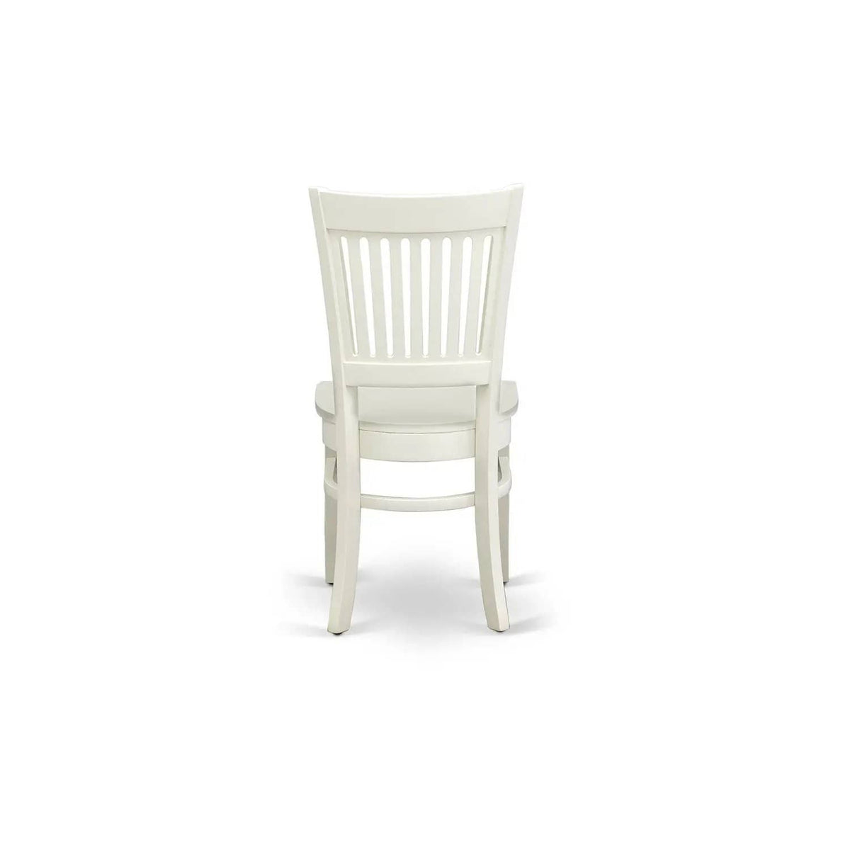 EAST WEST FURNITURE AMVA3-LWH-W 3-Pc Dining Room Table Set- 2 Dining Room Chair and | 3-Piece Set | Solid Wood & Linen | Wooden Seat and Slatted Chair Back (linen white Finish)