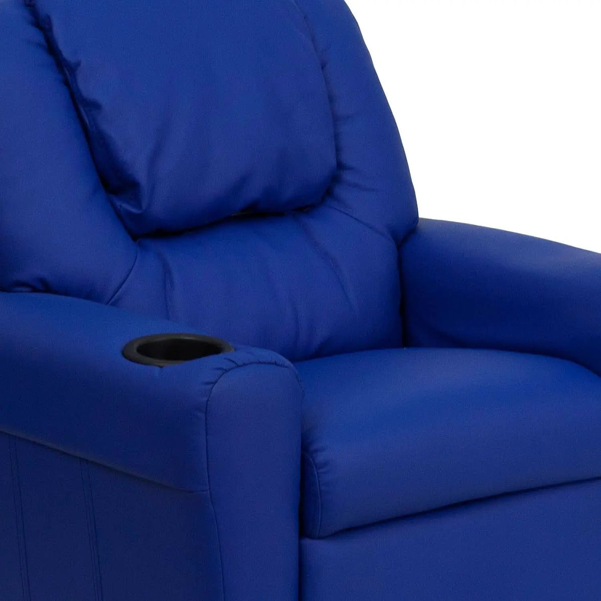 Vana Vinyl Kids Recliner Blue With Cup Holder And Headrest from PriceLows™