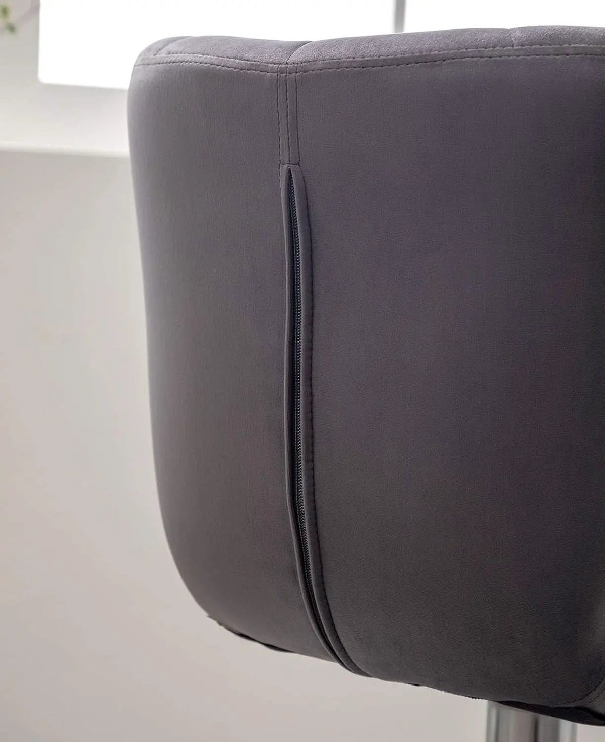 Velvet Adjustable Swivel Barstools Gray Set of Two from PriceLows™