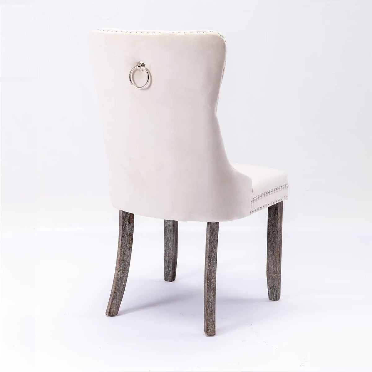 Velvet Dining Chairs Set of 6, Tufted Dining Room Chairs with Button Back, Nailhead Trim, Upholstered Dining Chairs for Kitchen, Bedroom, Restaurant (Beige) from PriceLows™
