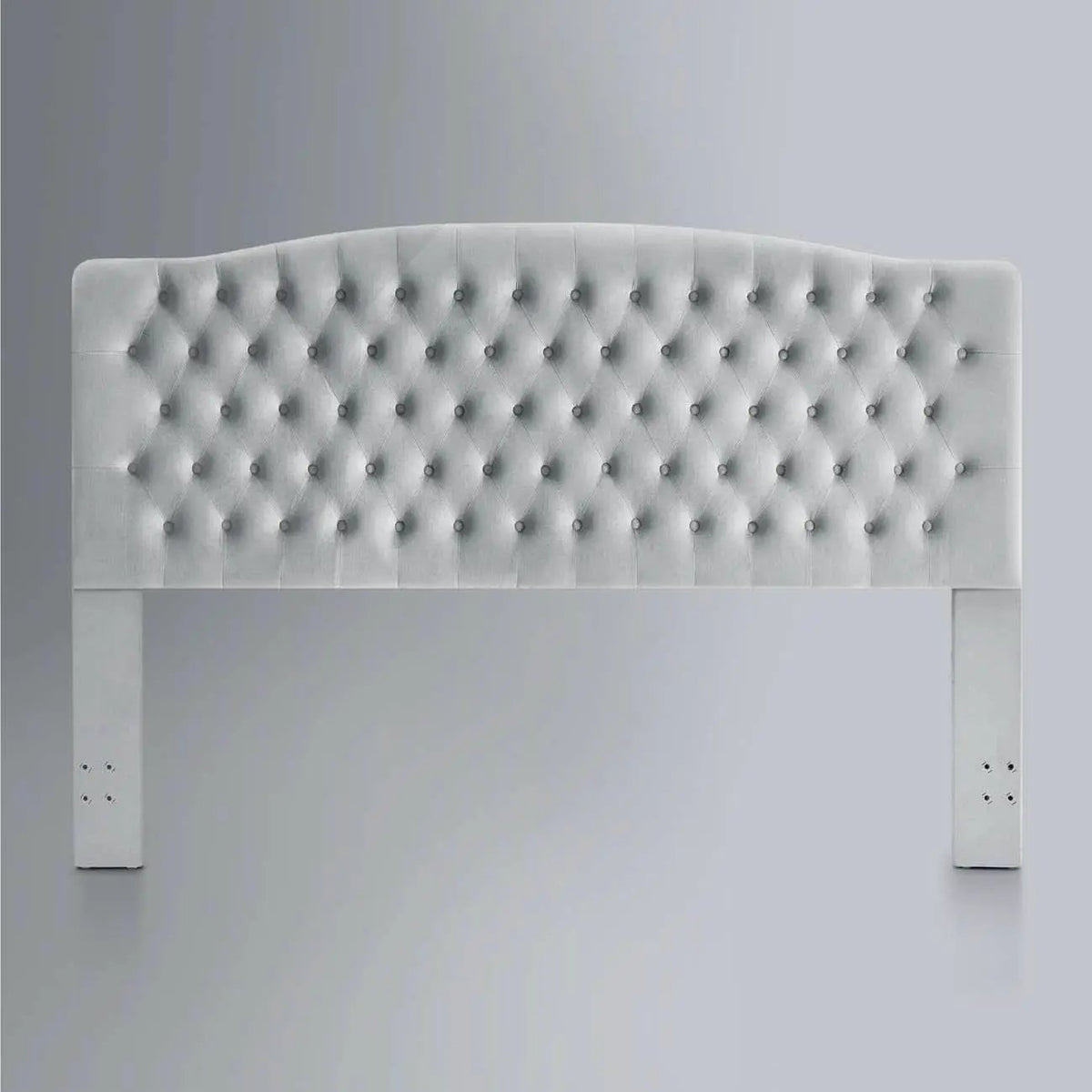 Velvet Tufted King Headboard Stylish Comfortable Gray Design from PriceLows™