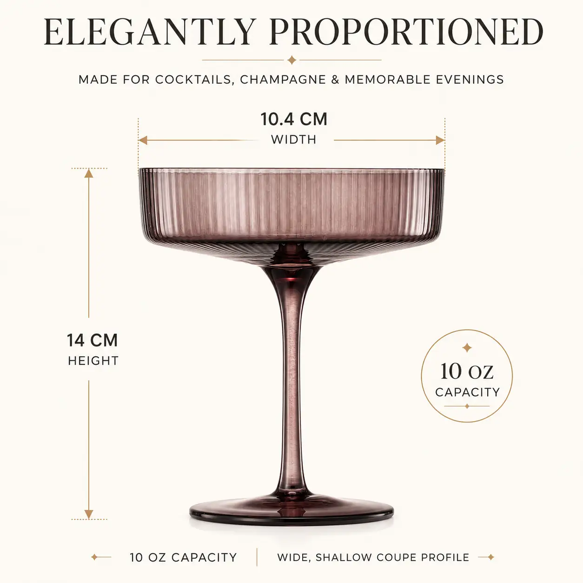 Venus Champagne Coupe Glassware Set | Set Of 6