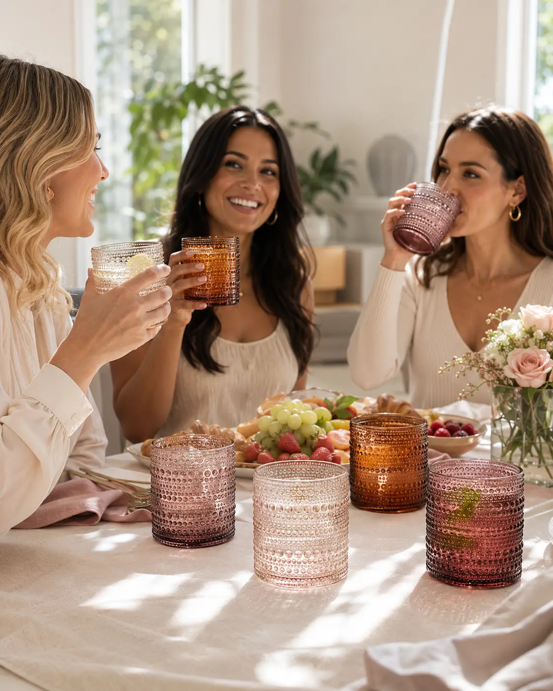 Venus Hobnail Whiskey Glassware | Set Of 6