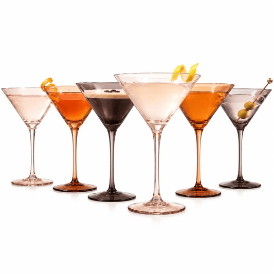 Venus Martini Glassware Set | Set Of 6 Cocktail Glasses