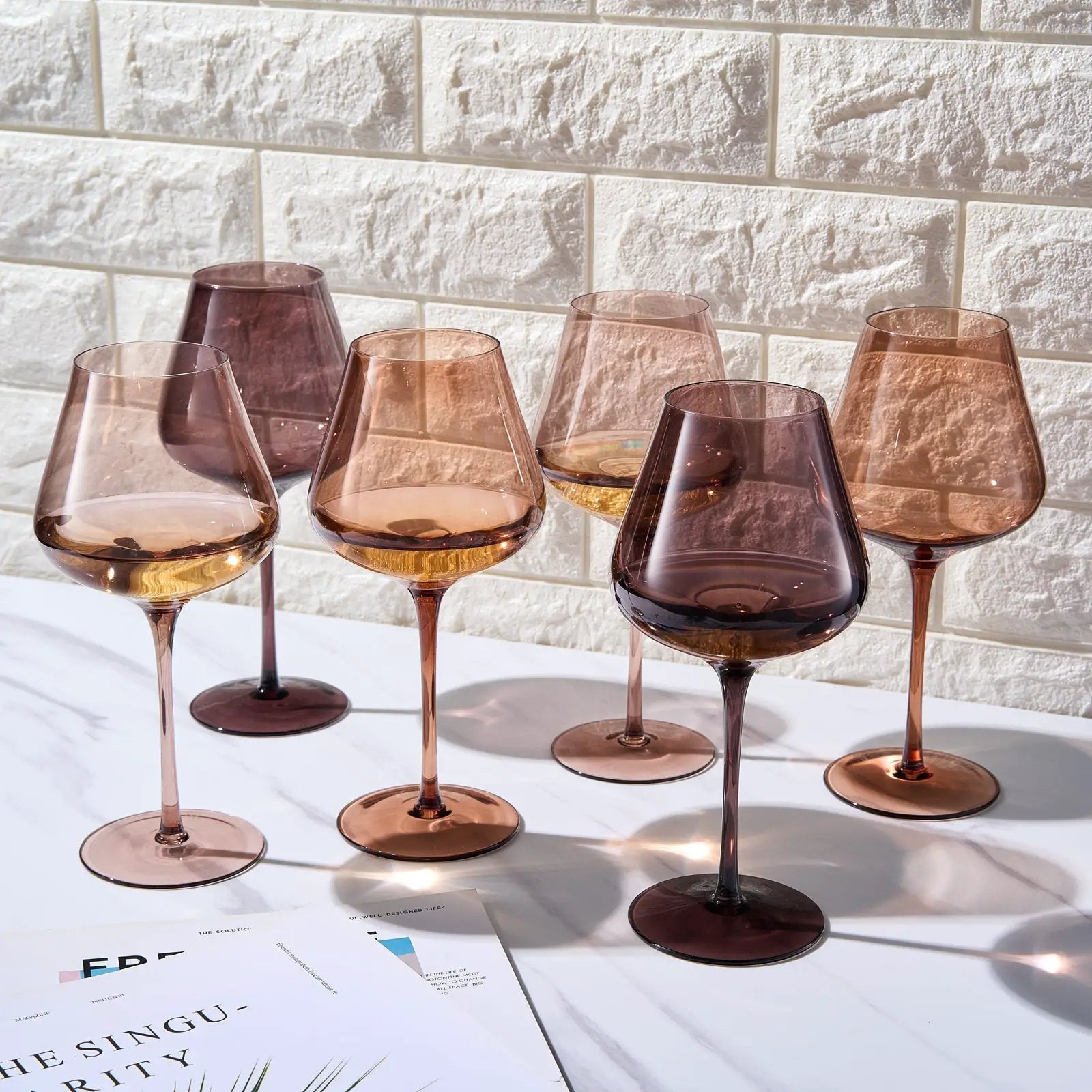 Venus Stemmed Wine Glassware, Set of 6 from PriceLows™