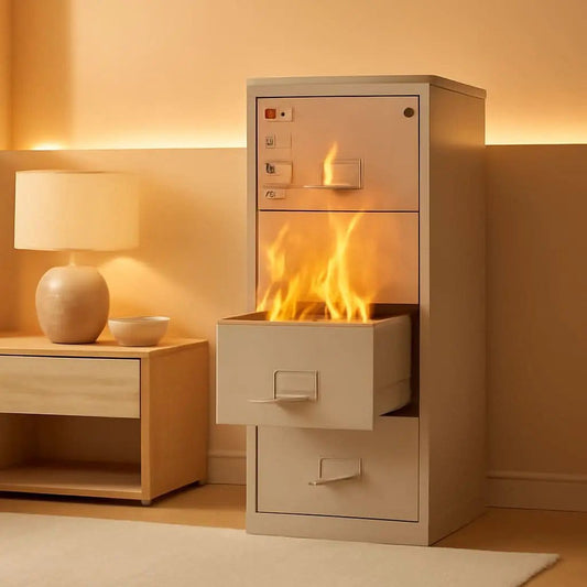 Vertical 4 Drawer Fire Safe File Cabinet 1 Hour Fire Rated from PriceLows™