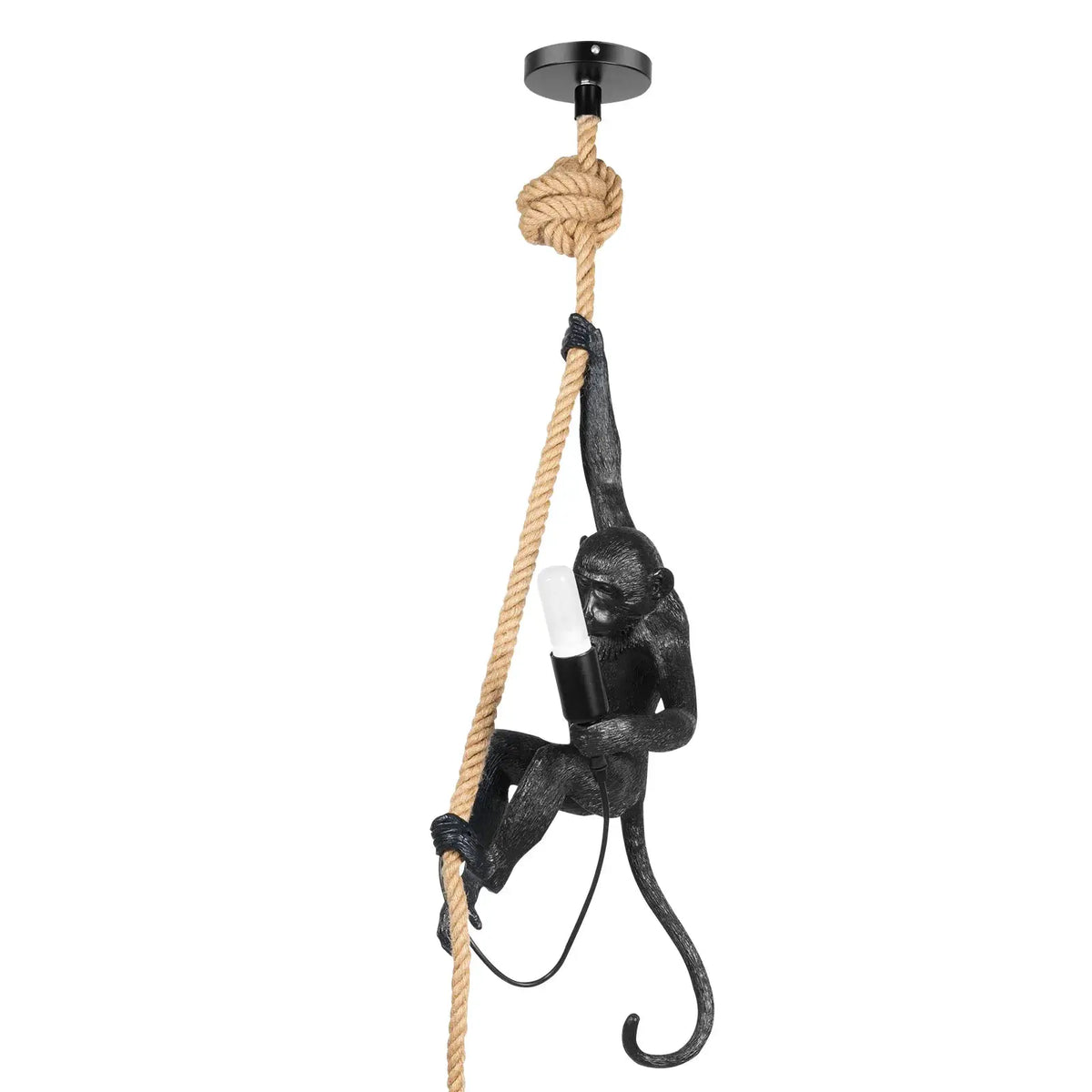 Vintage Resin Hemp Rope Monkey Pendant Light Creative Bedroom Cafe Restaurant Bar Chandelier Ceiling Pendant Lamp Fixture from PriceLows™