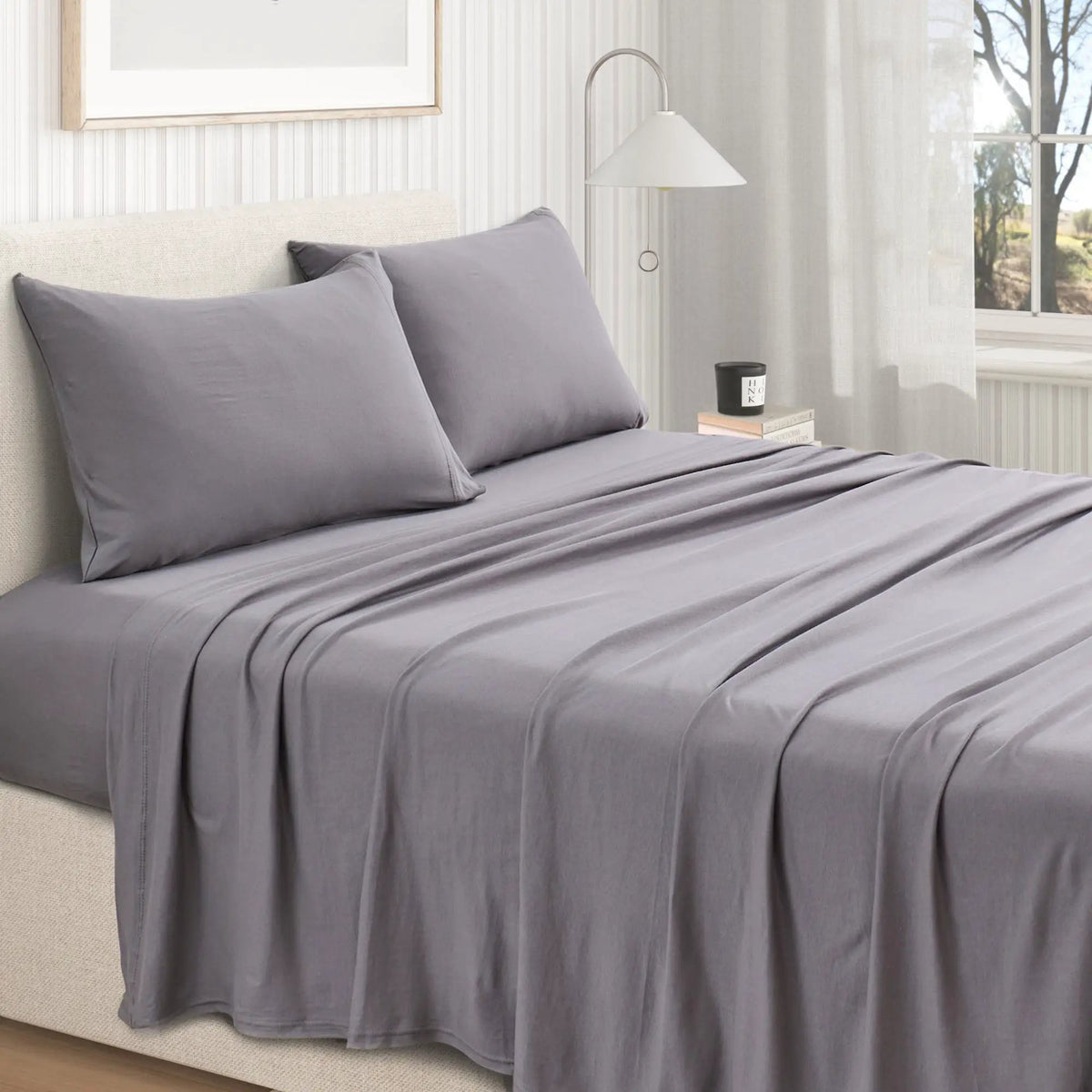 Viscose from Bamboo & Cotton Blend Jersey Knit Sheets