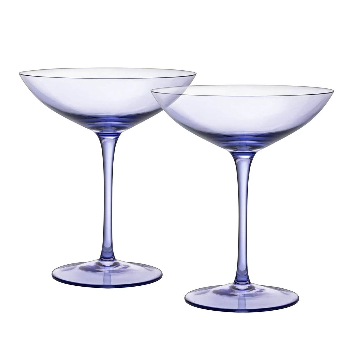 Corso Champagne Coupe Cocktail Glassware, Purple | 7 oz | Set of 2 | Entertaining