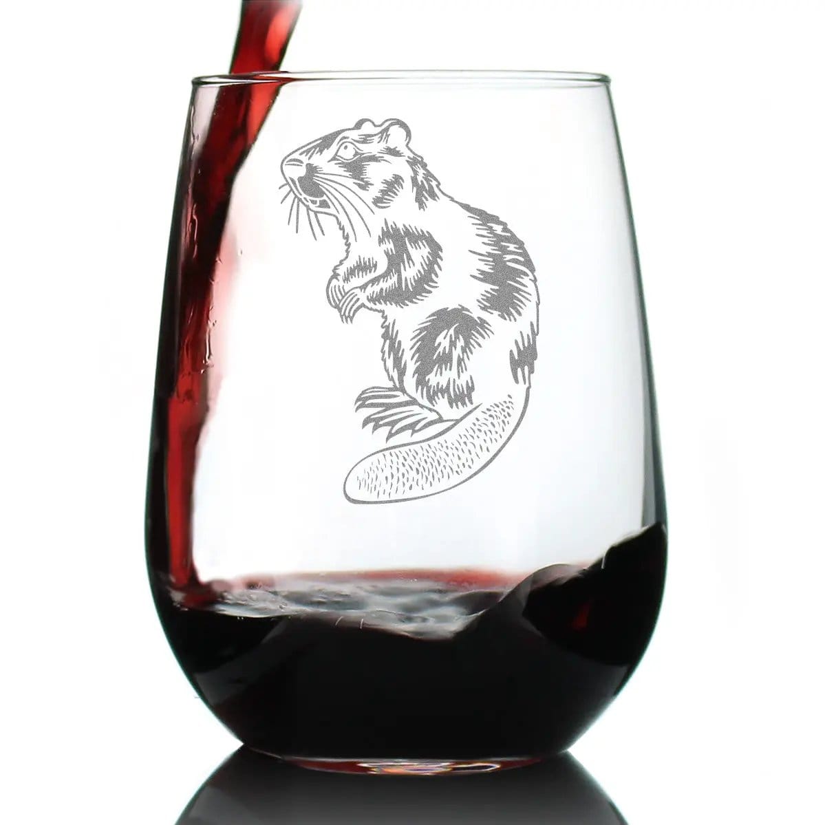 Etched Stemless Wine Glass | 17 oz | Dishwasher Safe | Beaver Engraved
