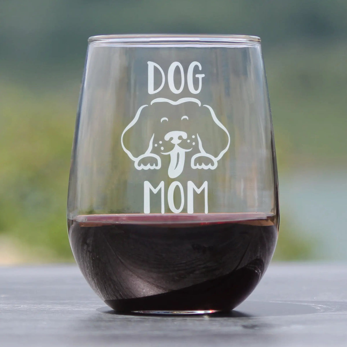 Stemless Wine Glass | 17 Ounce | Hand Etched Design | Dishwashable