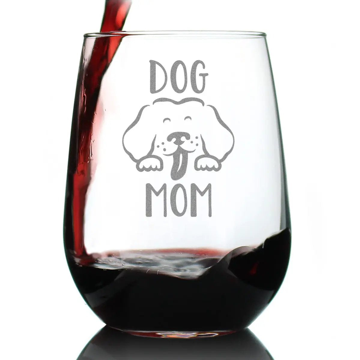 Stemless Wine Glass | 17 Ounce | Hand Etched Design | Dishwashable