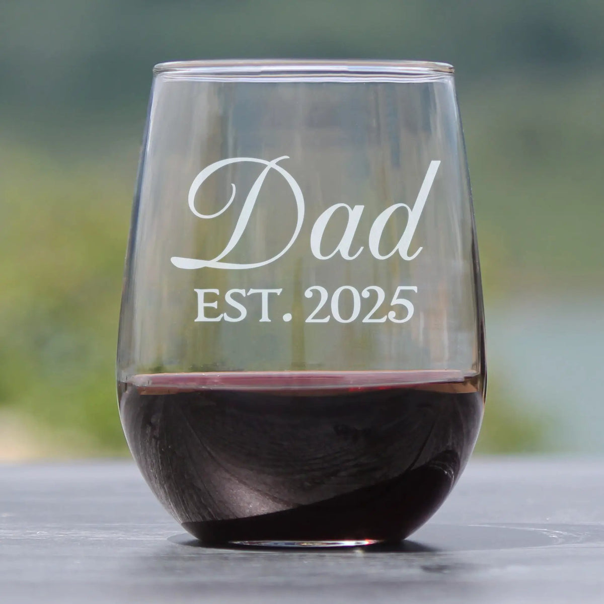 Stemless Wine Glass | 17 Oz Capacity | Hand Etched Design