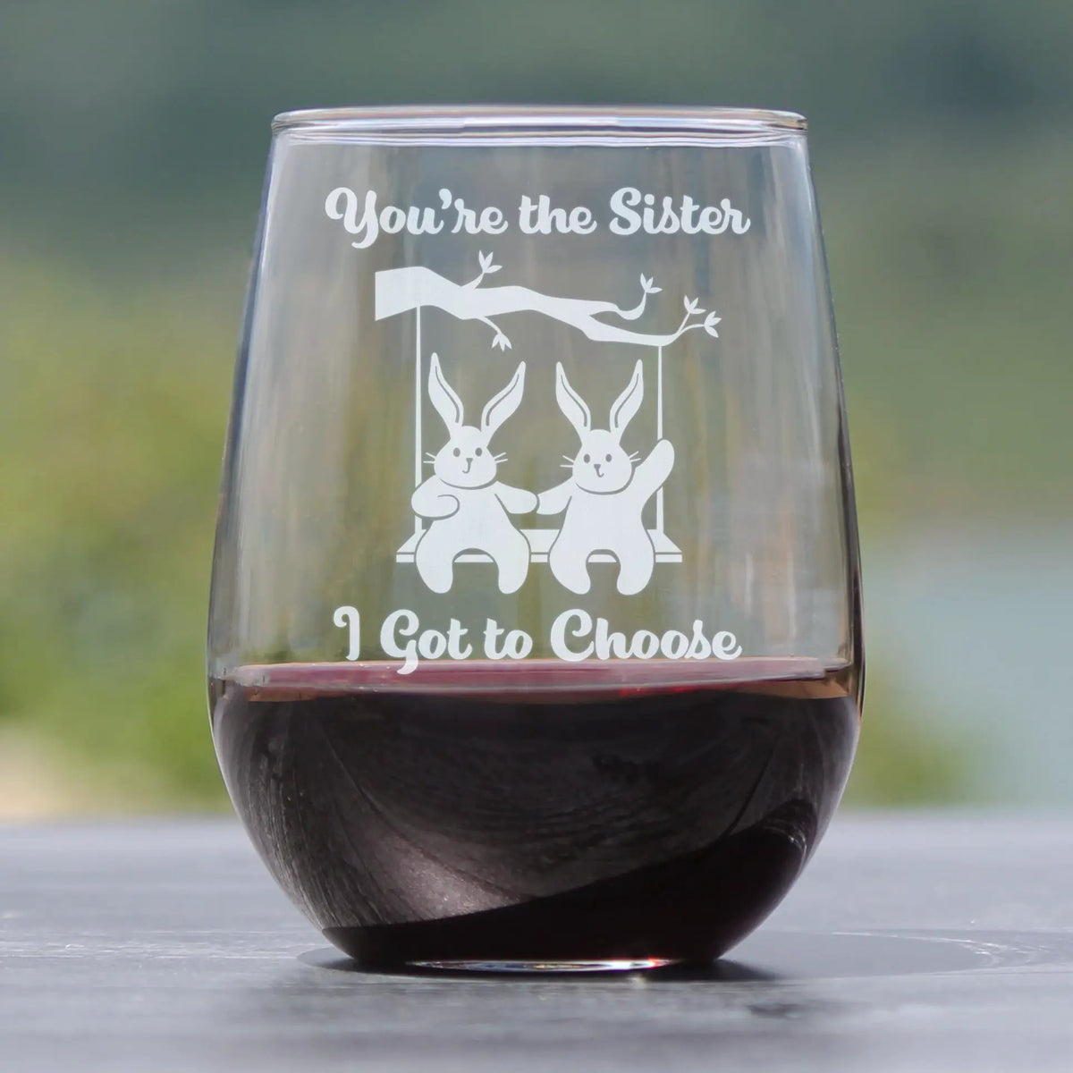 Stemless Wine Glass | 17 Oz Capacity | Hand Etched Design | Large