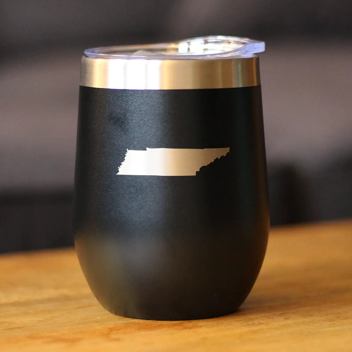 Tennessee State Outline Wine Tumbler | 12 Oz | Double Wall Stainless Steel | Sliding Lid