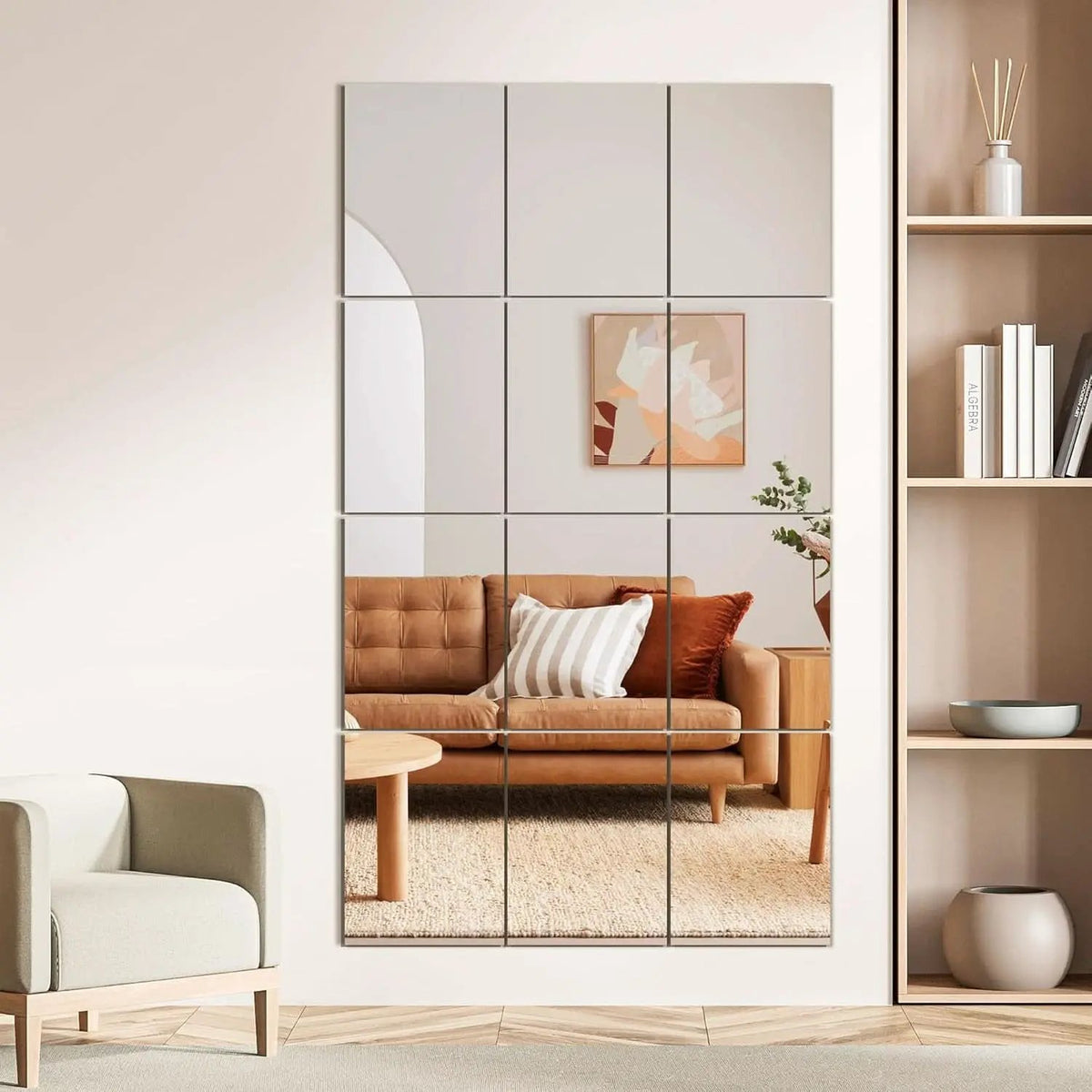 Wall Mirror Tiles 16 By 12 Inches 12 Pack Full Length Mirrors from PriceLows™