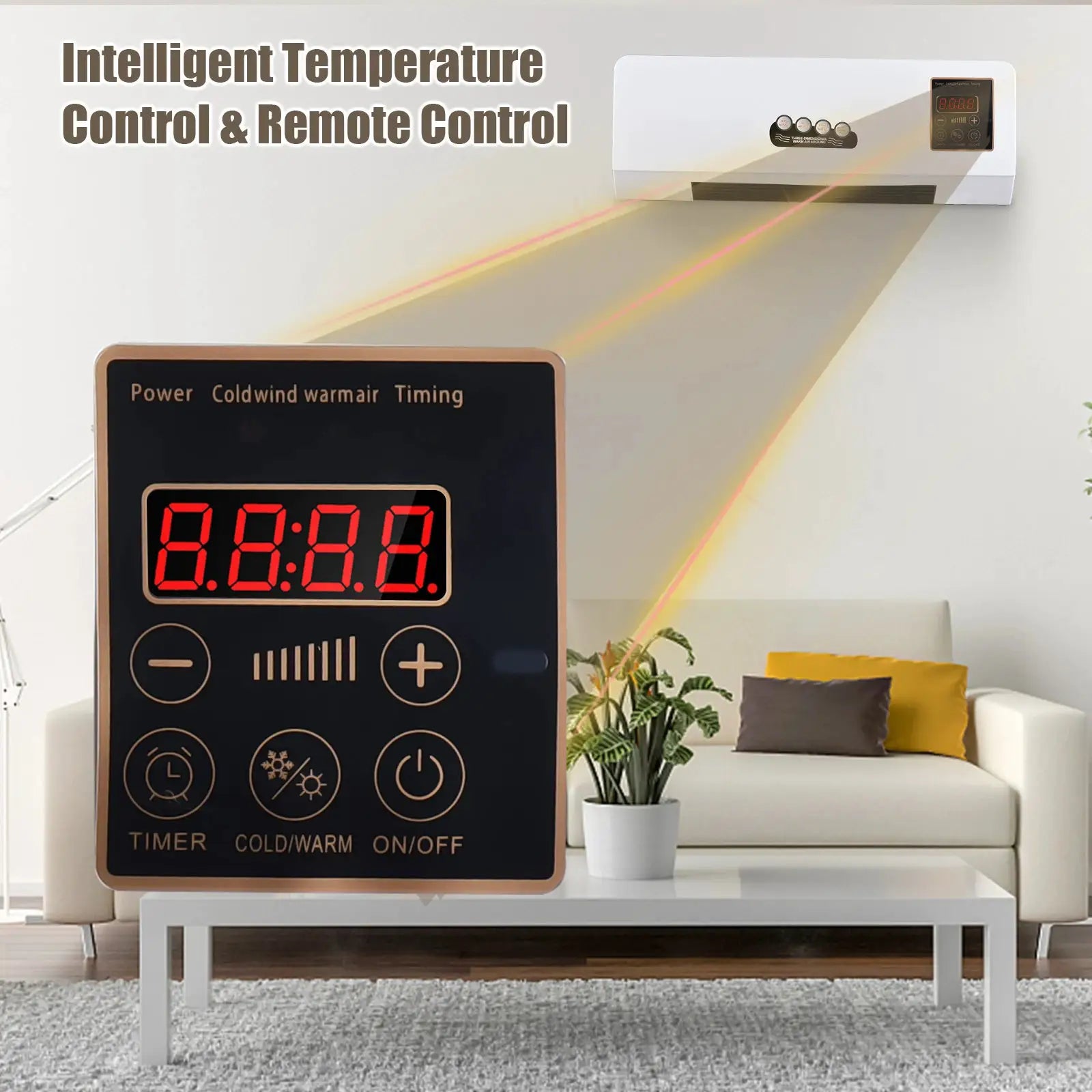 Wall Mounted Heater And Fan | Remote | PriceLows™