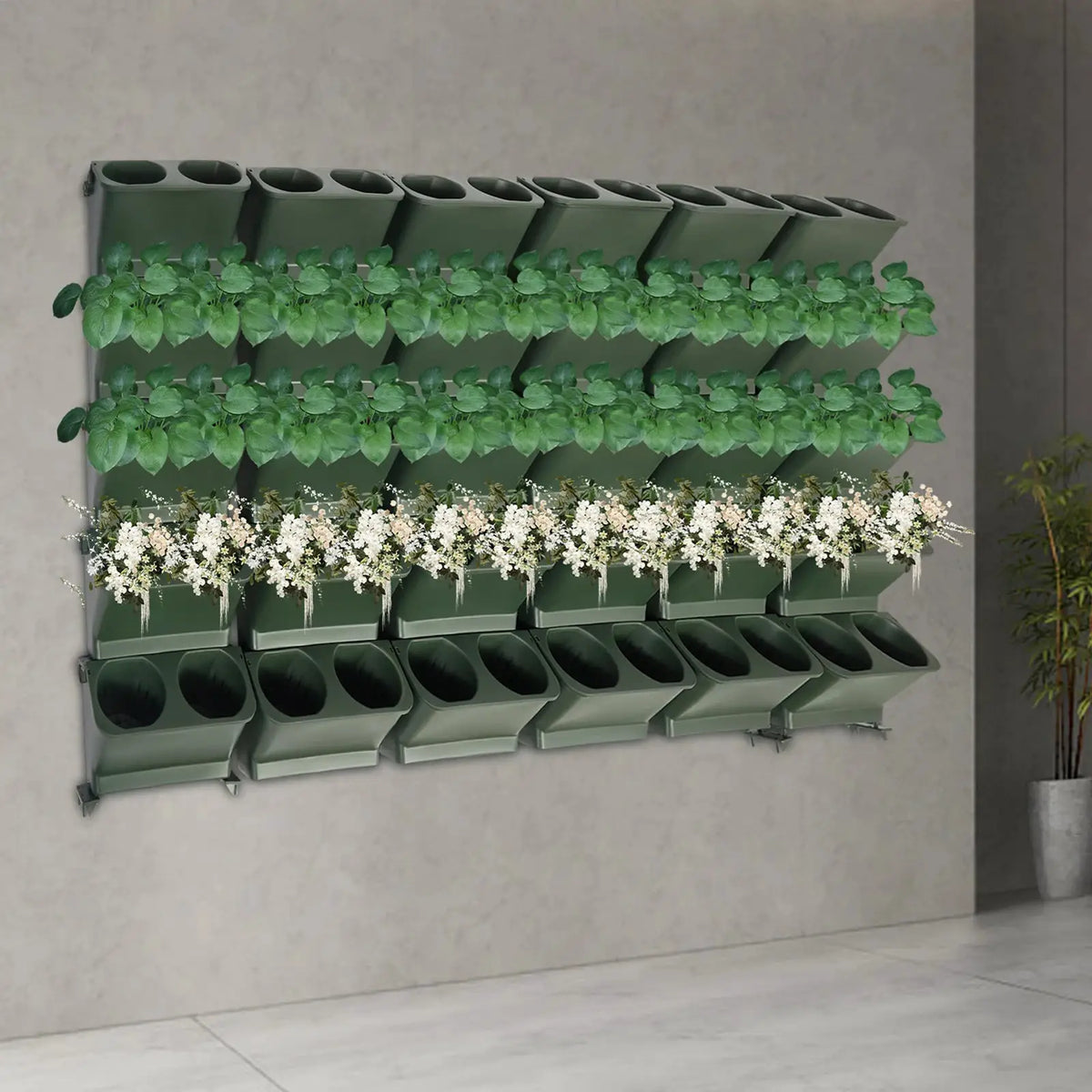 30 Pieces Indoor/Outdoor Planter with Drainage Holes, Wall-Mounted Flower Pot Holder, Wall-Mounted Vertical Planter from PriceLows™