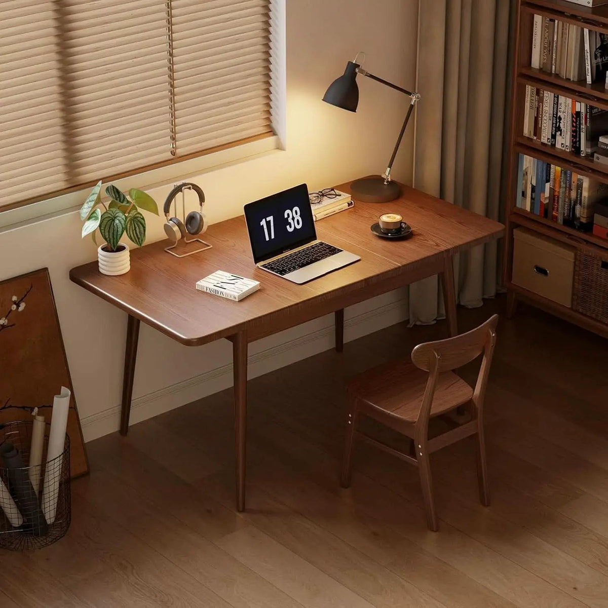 Walnut Telescoping Solid Dining Table With Extension from PriceLows™