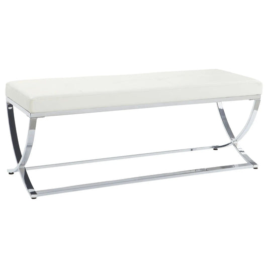 Walton Leatherette Upholstered Tufted Accent Bench | PriceLows™