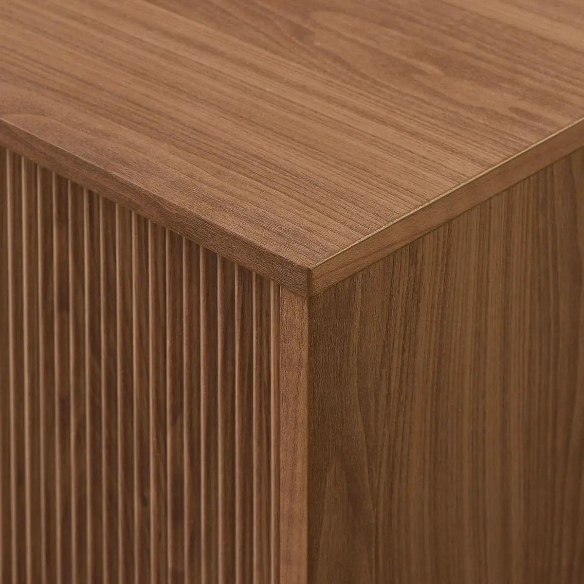 Walton Modern Fluted Door Low TV Stand For 65 Inch TV Mocha from PriceLows™
