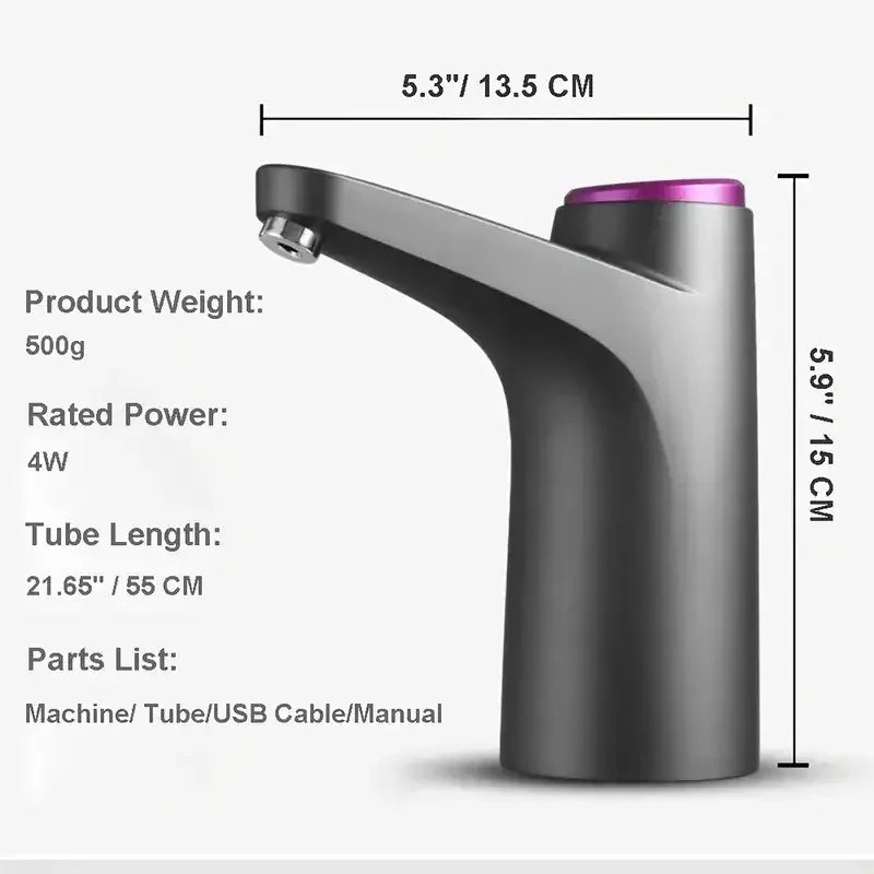 Water Dispenser | Portable 5 Gallon | USB Charging Automatic Pump