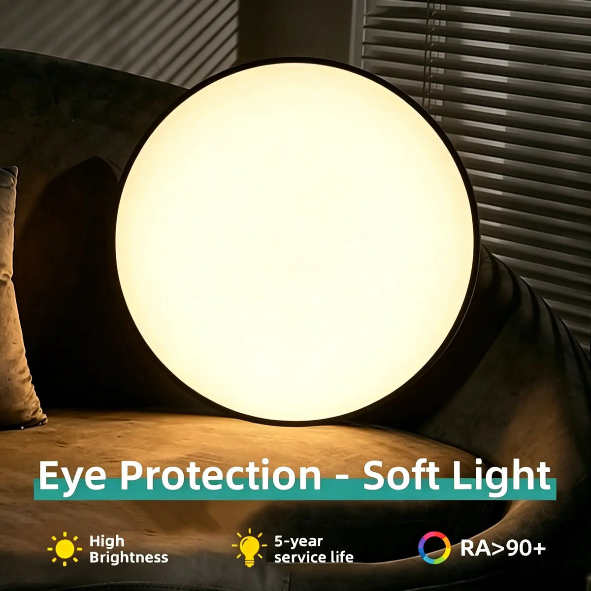 Waterproof LED Ceiling Light | 30W-40W | 220V | Black from PriceLows™