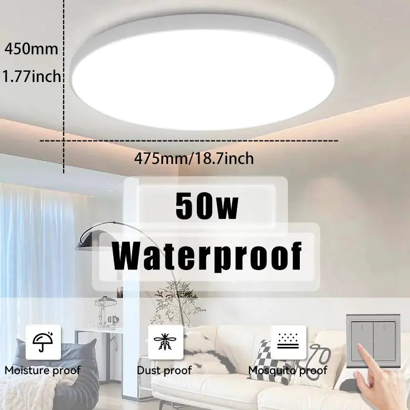 Waterproof LED Ceiling Light | 30W-40W | 220V | Black from PriceLows™