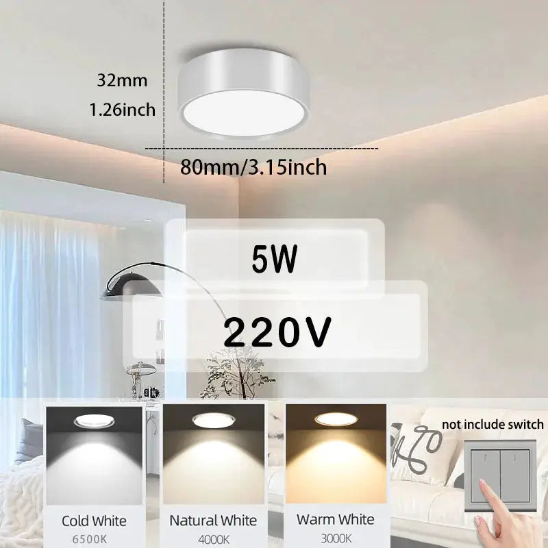 Waterproof LED Ceiling Light | 30W-40W | 220V | Black from PriceLows™