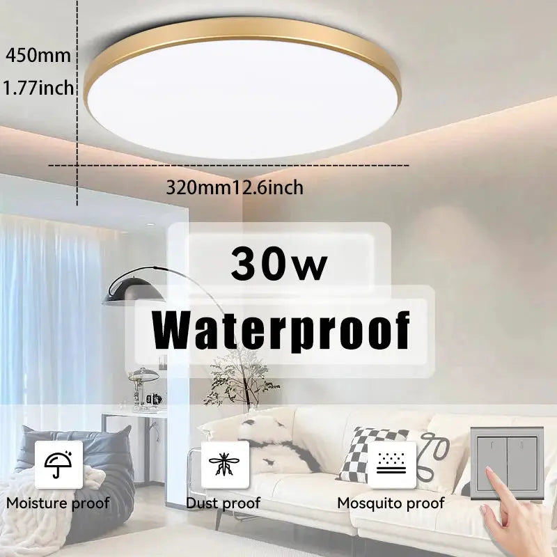 Waterproof LED Ceiling Light | 30W-40W | 220V | Black from PriceLows™