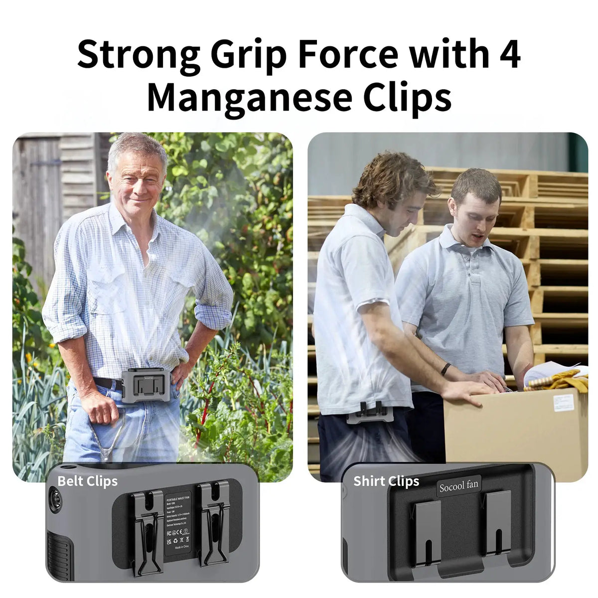 Wearable Neck Fan | 14500mAh Battery | Waist/Neck Mount, CE RoHS | One Size from PriceLows™