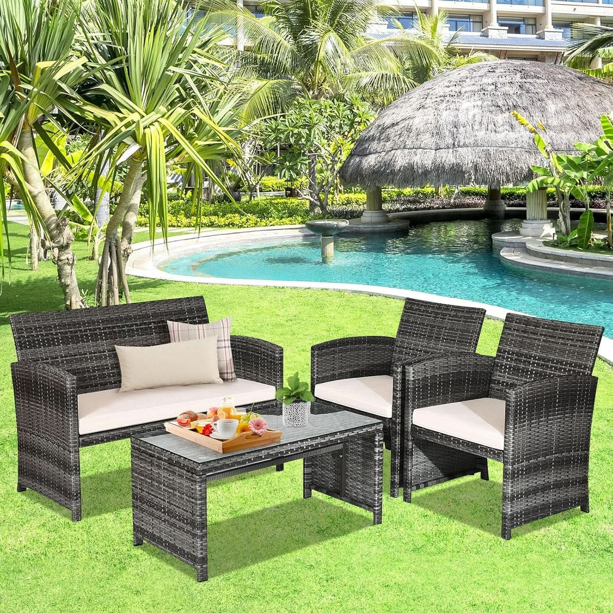 Weather Resistant Rattan Patio Furniture Set for Outdoors from PriceLows™