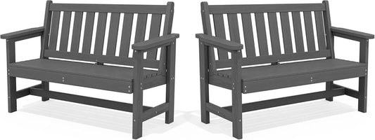 Weatherproof Two-Person Outdoor Bench With High Weight Capacity