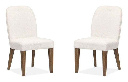Westbourne Upholstered Host Chair (Set of 2) | 25.5 x 20 x 36 in | Veneer | Dark Umber
