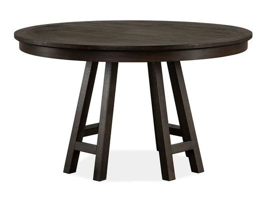 Westley Falls Round Dining Table | 52 x 52 x 30 in | Metal & Veneer | Graphite