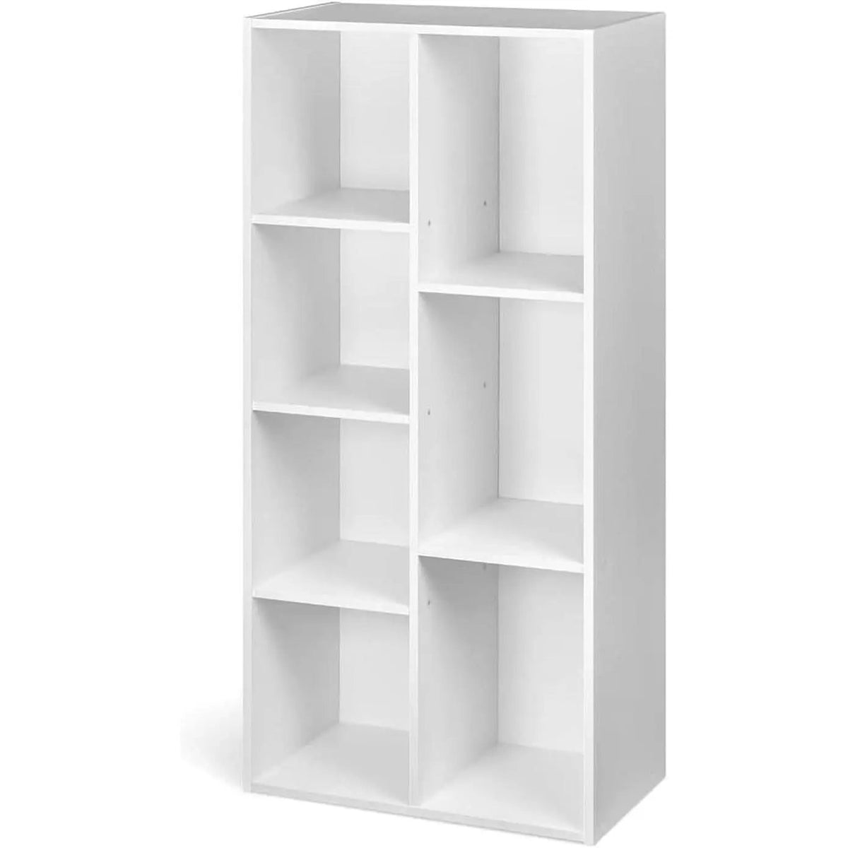White 7 Cube Organizer Bookcase Storage Shelves Unit from PriceLows™