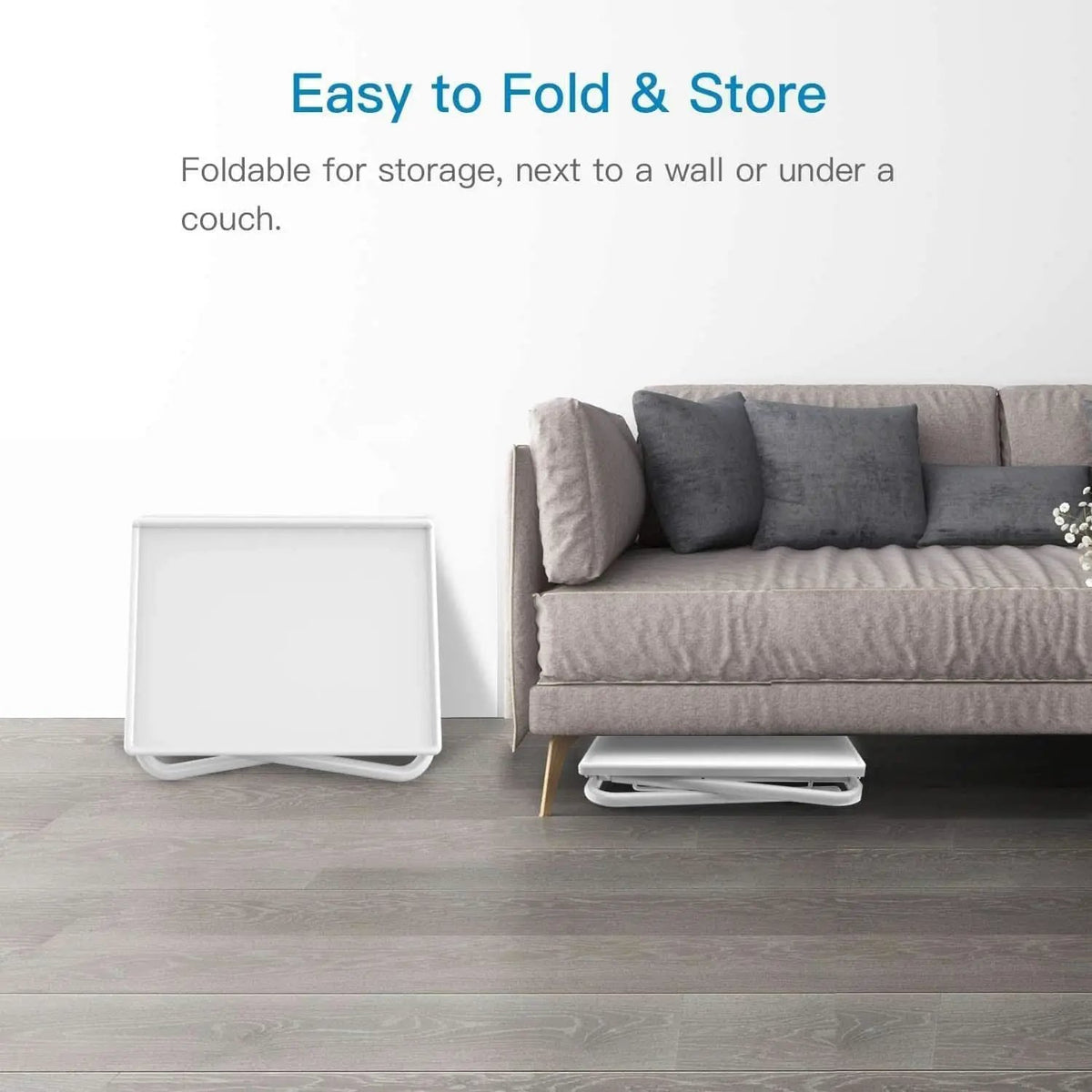 White Adjustable TV Tray Table With Height And Tilt from PriceLows™