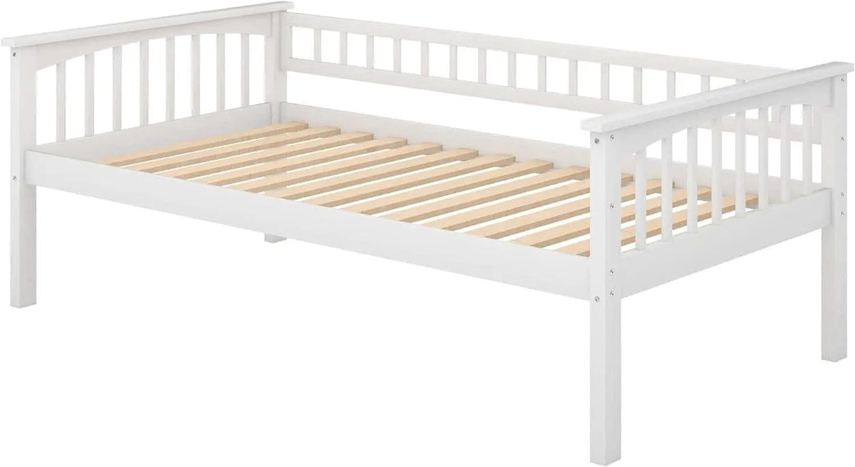 White Convertible Wood Twin Over Twin Bunk Bed With Storage Drawers from PriceLows™