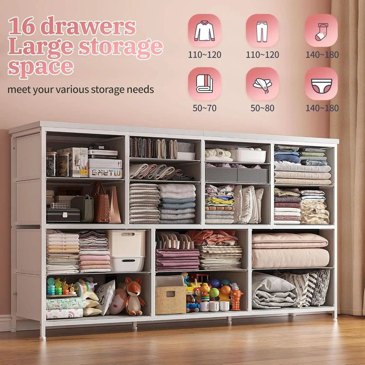 White Dresser TV Stand With Power Outlet And USB 51In Wide from PriceLows™