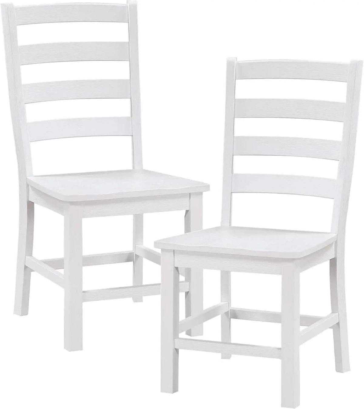 White Farmhouse Dining Chairs Set of 2 With Footrest from PriceLows™