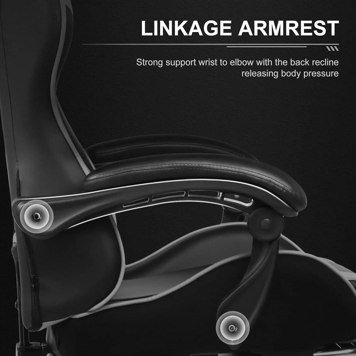 White Gaming Chair With Footrest And Lumbar Support from PriceLows™