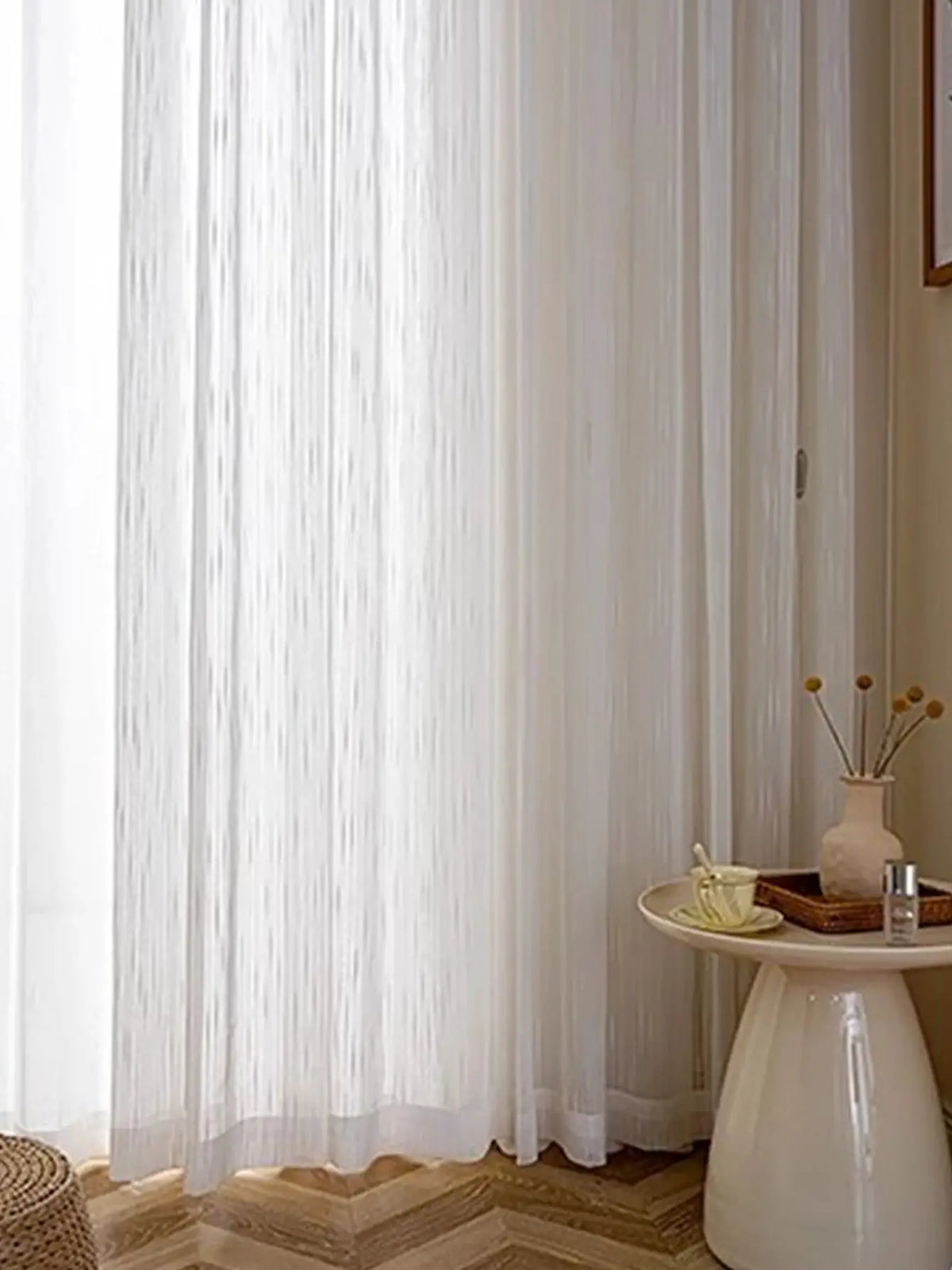 White Tulle Curtains | UV Resistant | PriceLows™