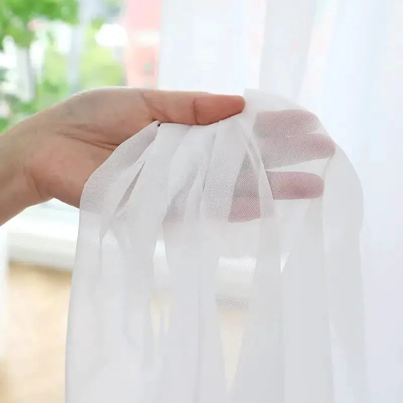 White Wavy Sheer Curtains | 80gsm Voile | PriceLows™
