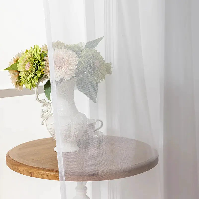 White Wavy Sheer Curtains | 80gsm Voile | PriceLows™