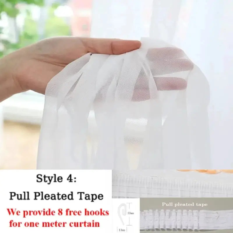 White Wavy Sheer Curtains | 80gsm Voile | PriceLows™