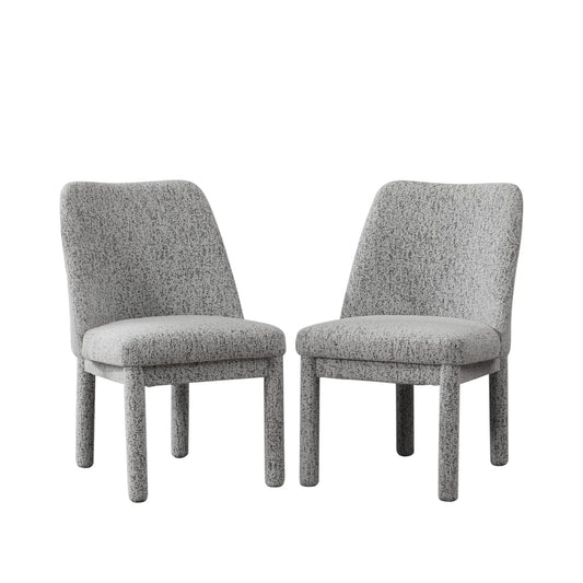 Wide Minimalist Dining Chair Chair Set | Chair Set | Rubberwood & Fabric | Dining Room