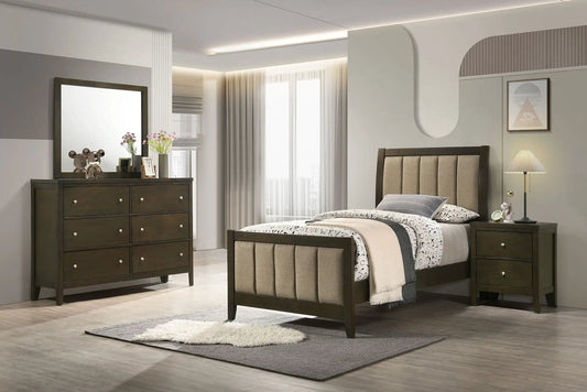 Wilkes 4-piece Twin Bedroom Set Dark Cocoa | 4-Piece Set | Metal | Bedroom