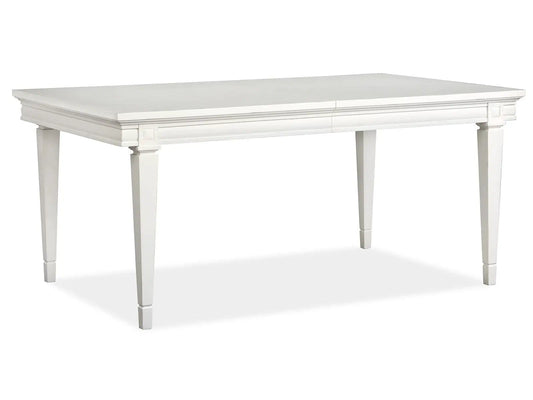 Willowbrook Extendable Rectangular Dining Table Dining Tables with Extension | 40 x 68 x 30 in | Veneer | Egg Shell White