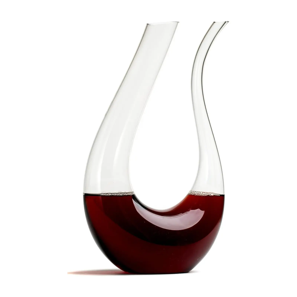U-Shaped Glass Wine & Aerator- Amadeo Unique Curved Wine Decanters - 25 OZ from PriceLows™