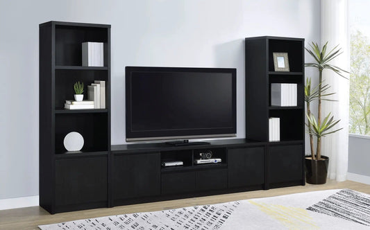 Winfield 3-piece Entertainment Center 78-inch TV Stand | 3-Piece Set | Veneer | Black